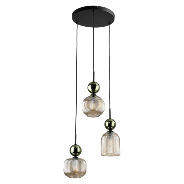 Висяща лампа SOPHIA GREEN COGNAC, 3xE14 TK11148