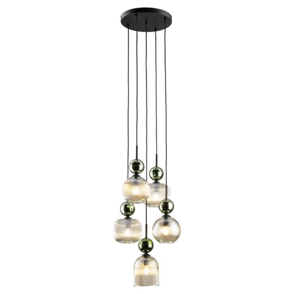 Висяща лампа SOPHIA GREEN COGNAC, 5xE14 TK11149