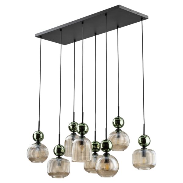 Висяща лампа SOPHIA GREEN COGNAC  8xE14 TK11151