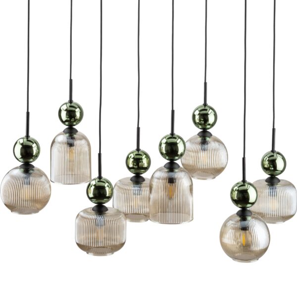 Висяща лампа SOPHIA GREEN COGNAC  8xE14 TK11151