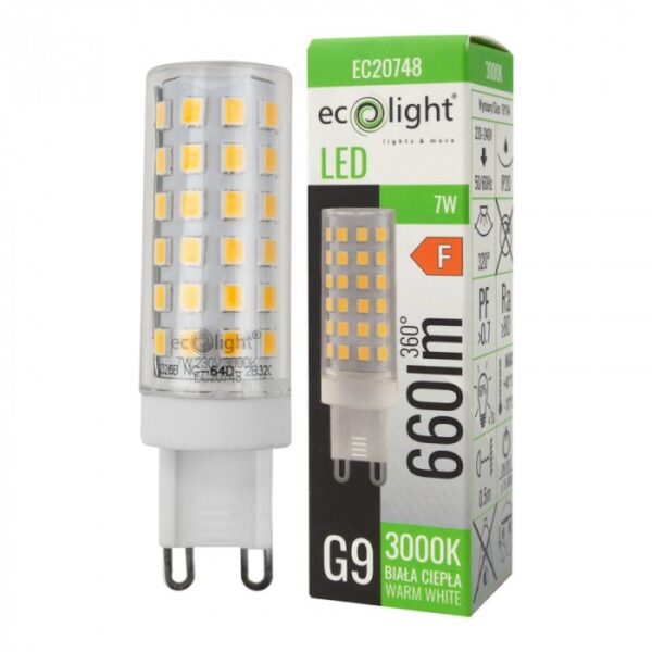 LED крушка G9 7W 3000K 660Lm  EC20748