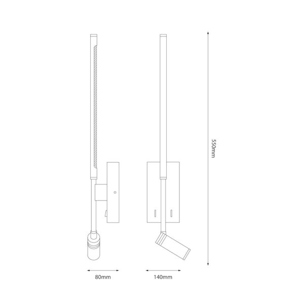 Аплик TORCH 6W+3W 4000K Бял ML1567