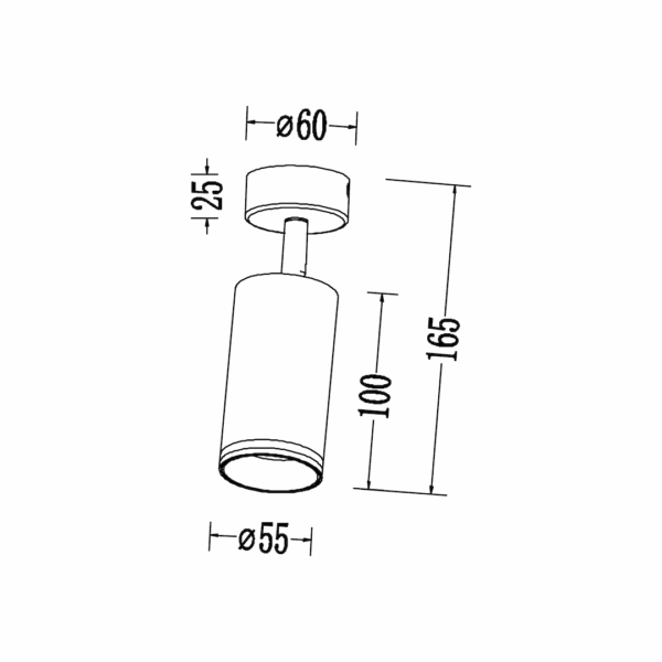 Спот Pipe Ring черен 1xGU10 ML2067