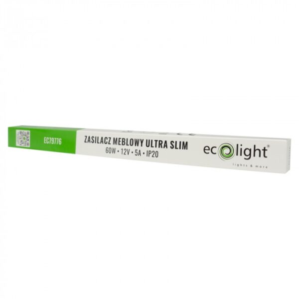 LED захранване SLIM 60W 12V 5A EC79776