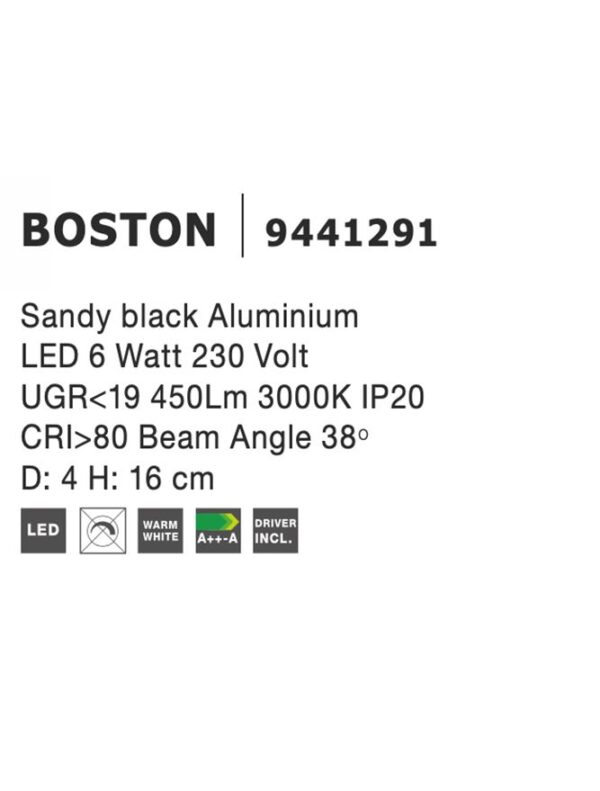 Луна за таван BOSTON Nova Luce 9441291