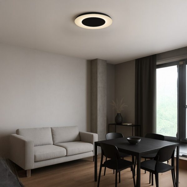 Плафон PIATTINO черен 30W LED 3000K-4000K-6000K ML1811