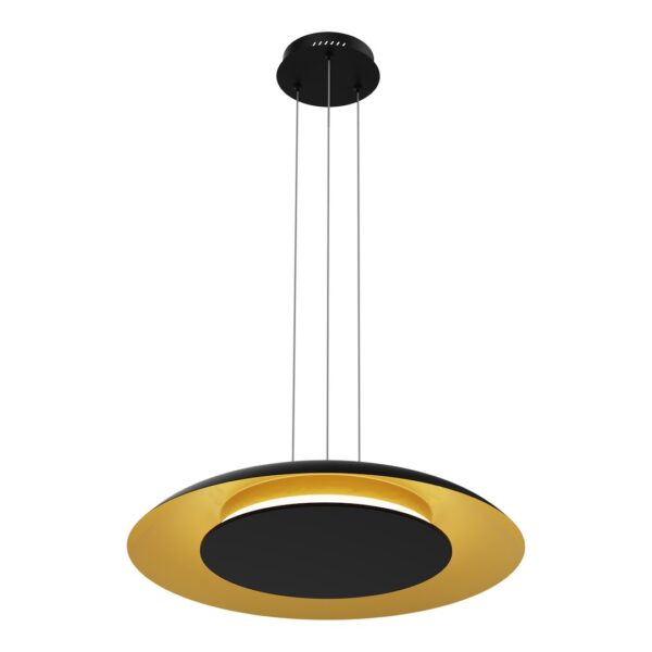 Висяща лампа PIATTINO черно-злато 30W LED 3000K-4000K-6000K ML1815