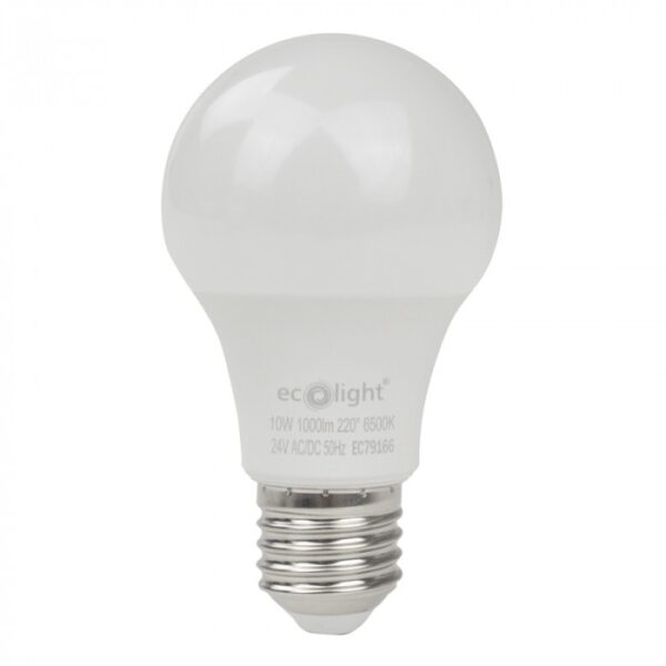 LED крушка CLASSIC E27 10W 24V 6500K 1000lm EC79166