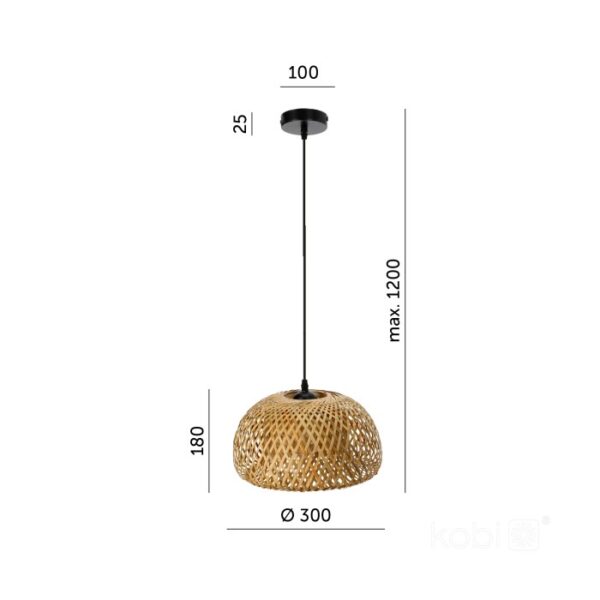 Висяща лампа BOHO RIGA L 1xE27 Kobi Design 002160