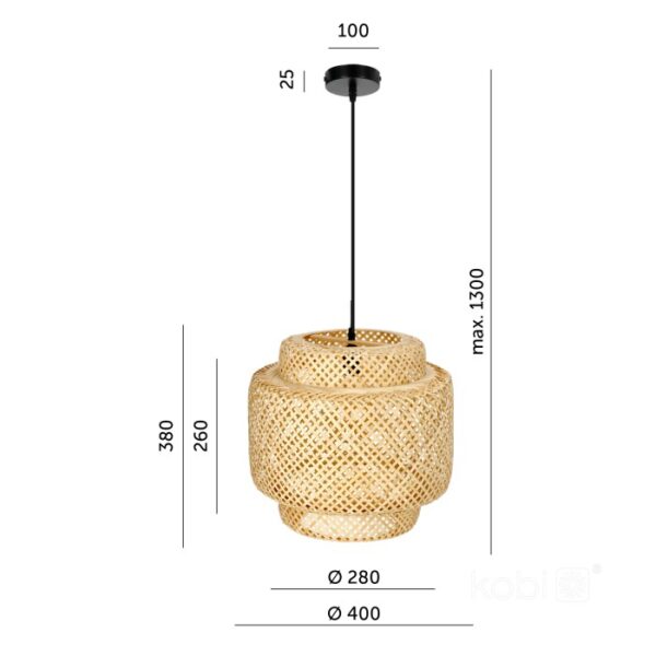 Висяща лампа BOHO BONN 1xE27 Kobi Design 002157