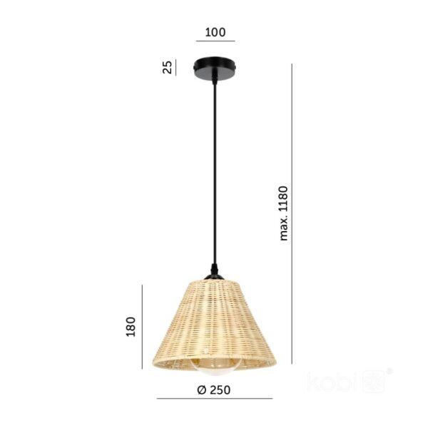 Висяща лампа BOHO RONDA 1xE27 Kobi Design 002162