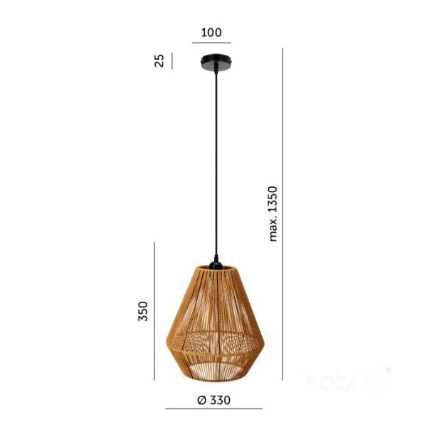 Висяща лампа BOHO SIBU 1xE27 Kobi Design 002166