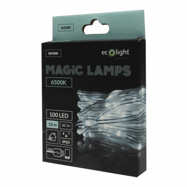 Светлинна гирлянда MAGIC LAMPS 100 LED 6500K 10 m USB 5V ML61608