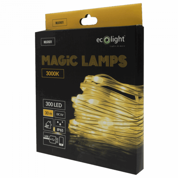Светлинна гирлянда MAGIC LAMPS 300 LED 3000K 30 m USB 5V ML61611