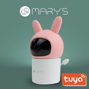 Бебефон с камера и Wi-Fi Mary’s „Зайче“ – HD, нощно виждане, Tuya Smart MW61444