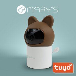 Бебефон с камера и Wi-Fi Mary’s „Мече“ – HD, нощно виждане, Tuya Smart  MW61443