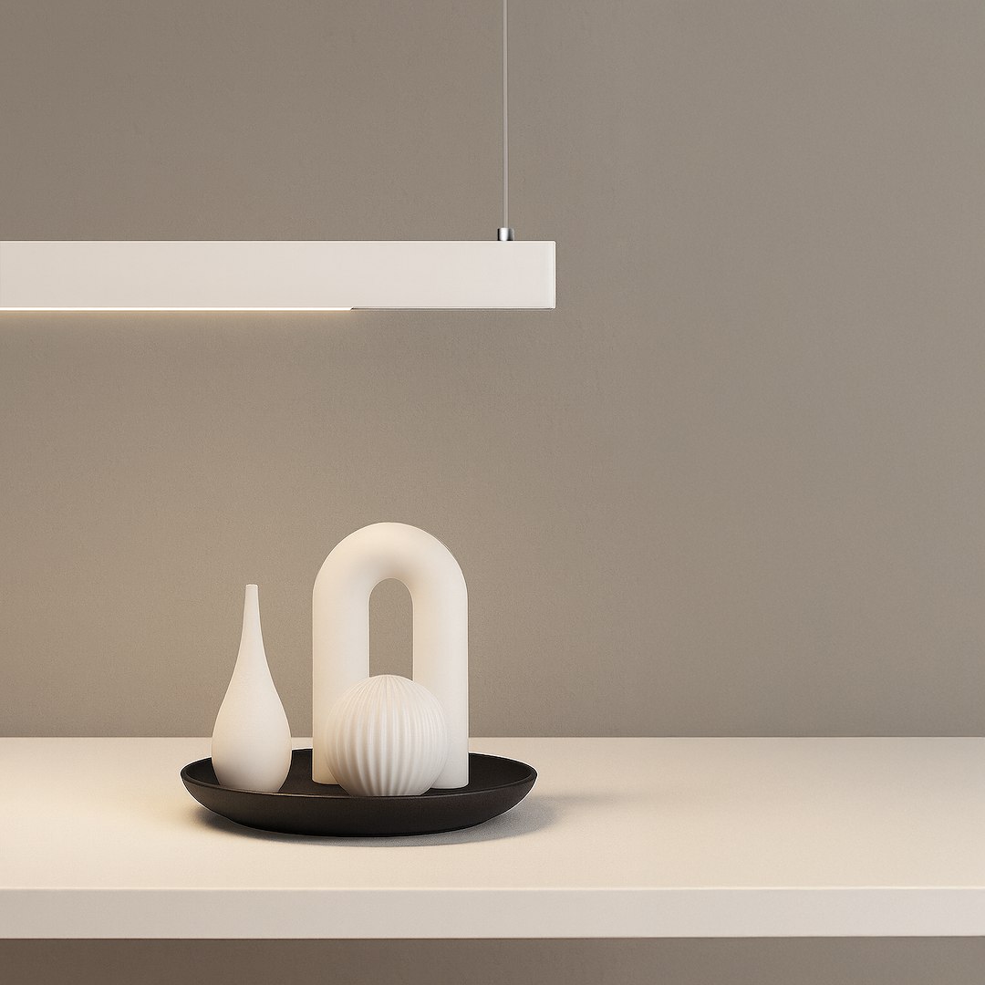 Висяща лампа MILAGRO LINEA 36W LED 3CCT (3000K/4000K/5700K) Бяла ML1783