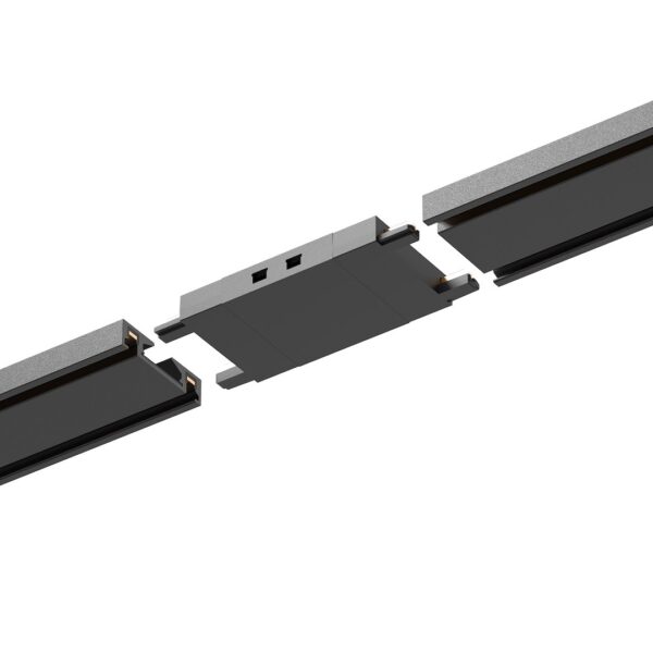 Съединител Slim Magnetic Track прав Черен ML2215