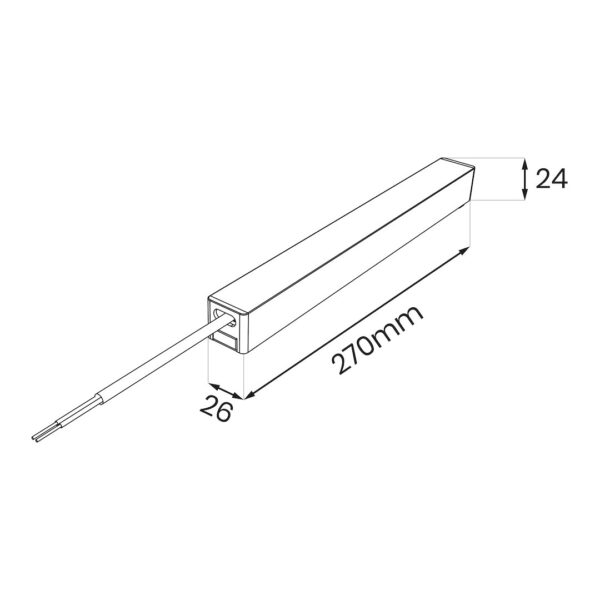 Захранващ модул Slim Magnetic Track Черен 200W 48V ML2229