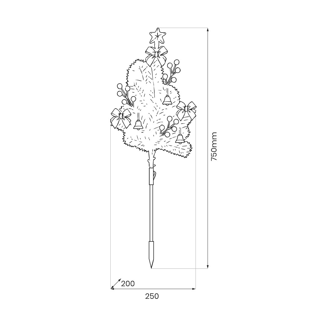 Коледна LED мини елха Milagro WHITE TREE 1W ML2408