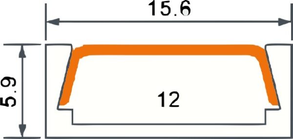 Алуминиев профил NO2 с матирано покритие 2 м EC20593