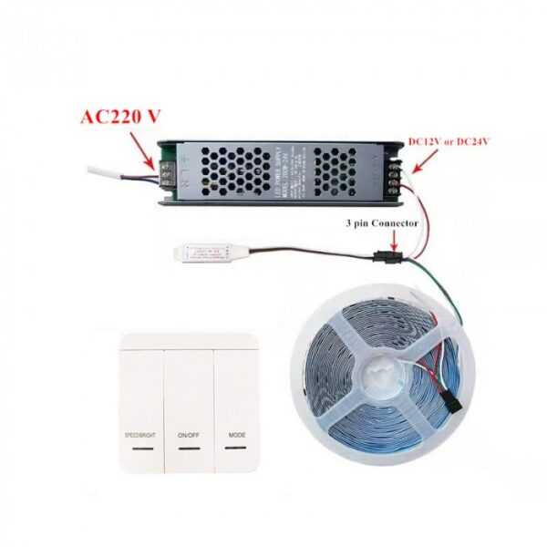 Контролер LED IC Digital MONO DS-2 RF/Bluetooth 6A DC5–24V EC61595