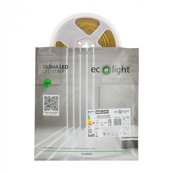 LED лента COB 320 10W/m 4000K 900lm/m 12V IP20 5m EC20349