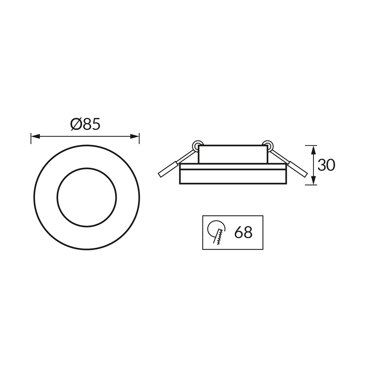 Луничка STRUHM DUKAT C Golden GU10 Ø85 IP44 04242