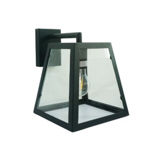 Аплик черен метал и стъкло 25×19×18 cm VK/03156/WA/B