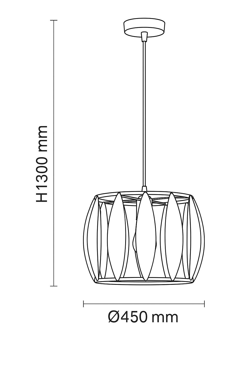 Висяща лампа ARTE ILLUMINA CROWN 1XE27 черен 144-46026