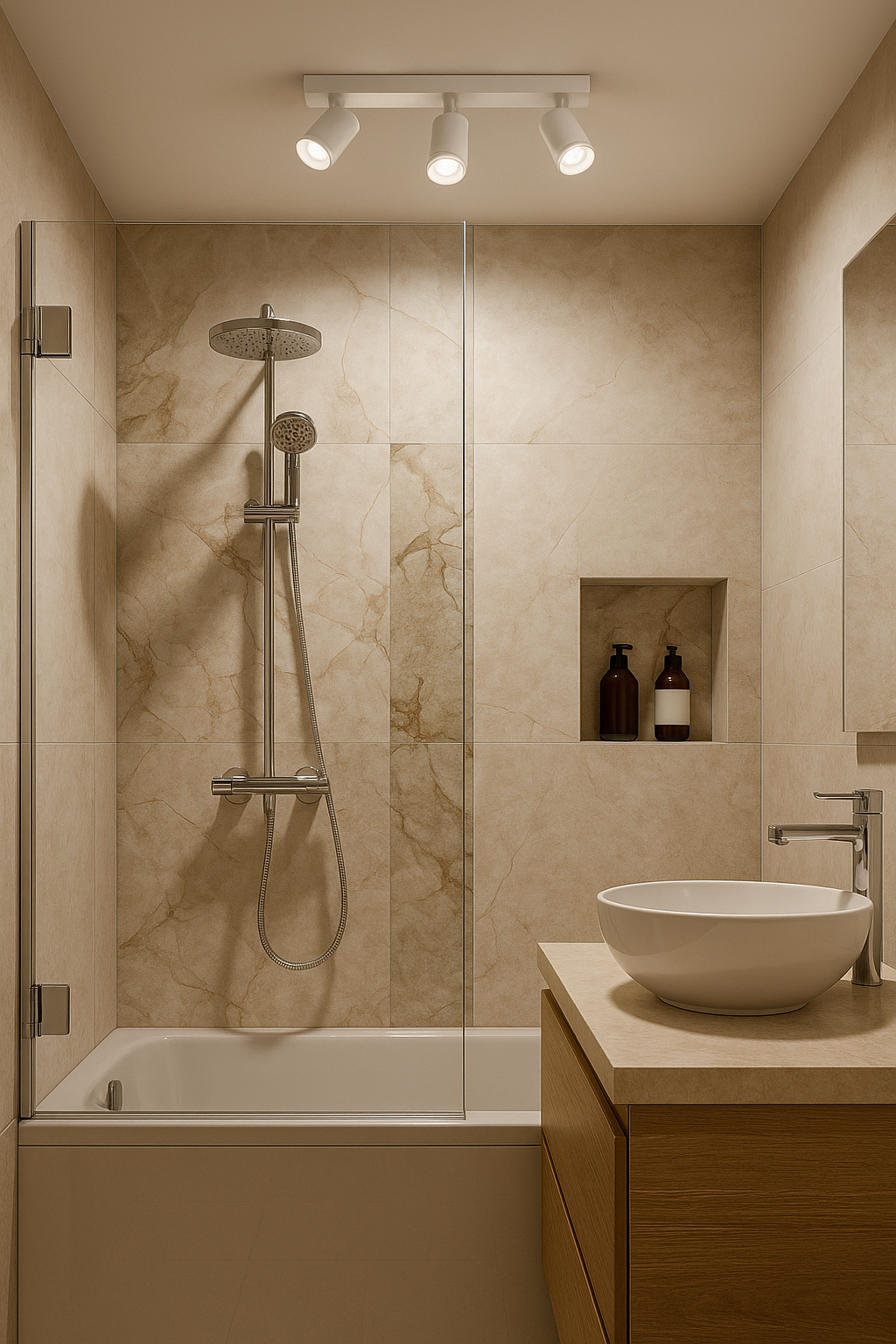 Спот TENOR 3xGU10 бял 390 мм IP44 | 04072