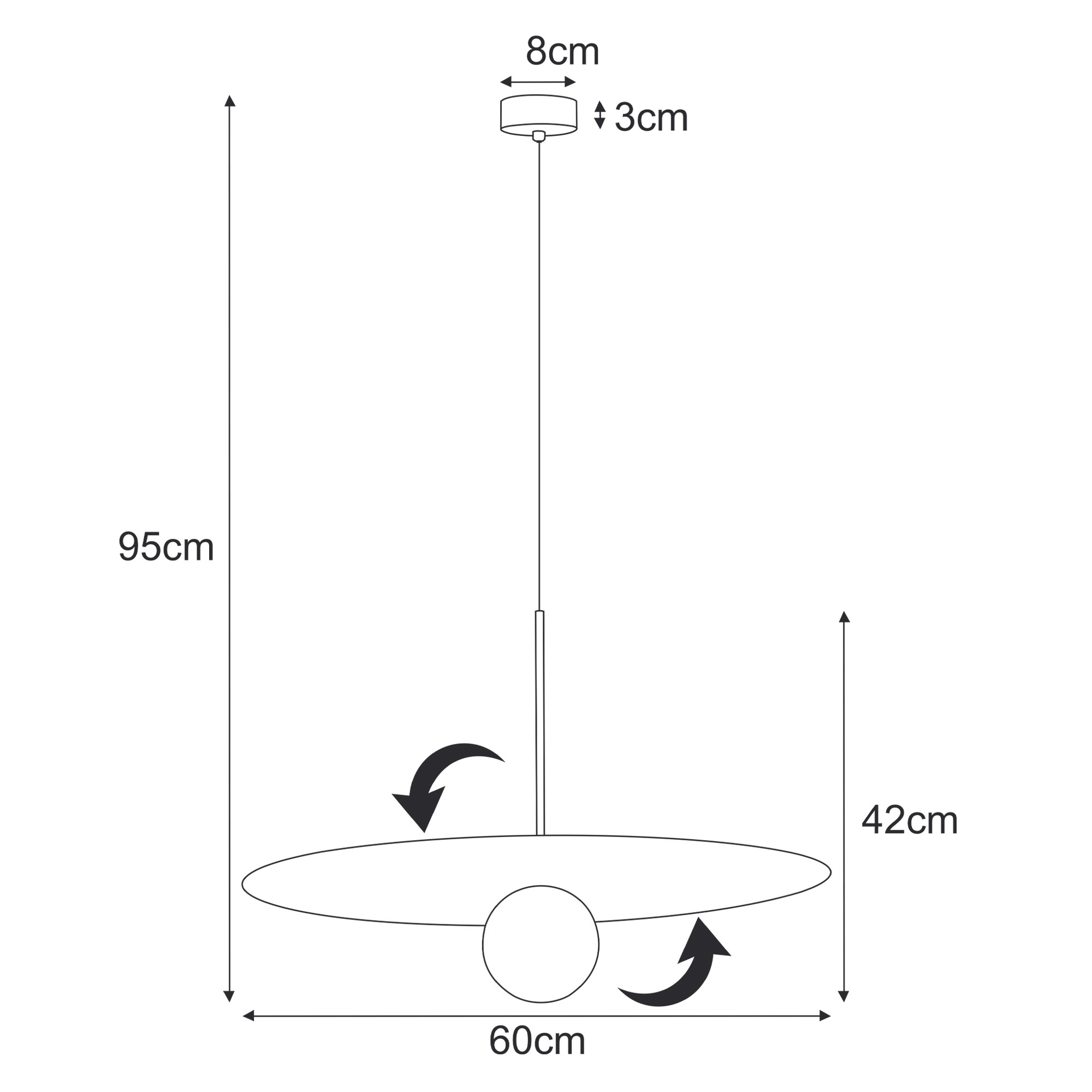 Висяща лампа KAJA SANTE K-5373