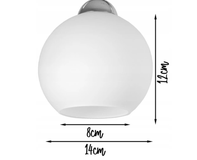 Плафон хром със стъклени бели сфери 2xE27 – KMP1270