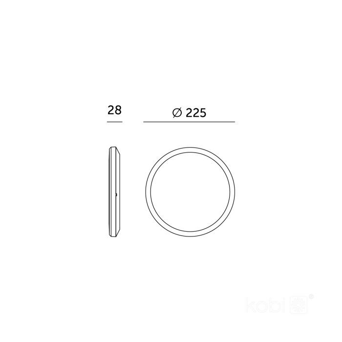 Плафон KOBI NIVERA CIRCLE 12W LED 3CCT IP54 бял 004102