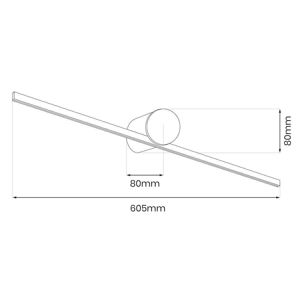 Аплик MILAGRO ARTIST 9W LED 60cm Бял ML2046