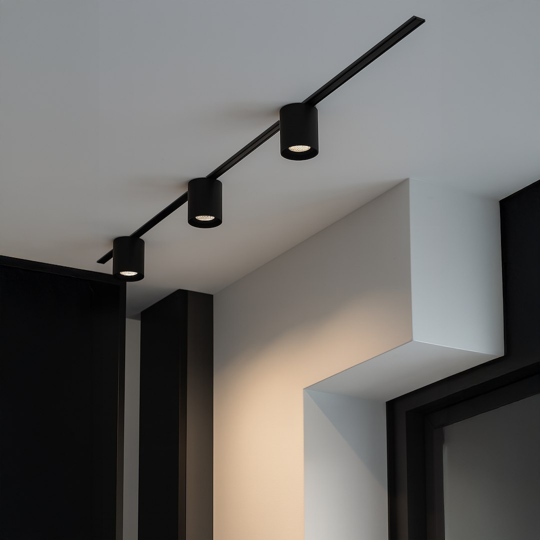 Спот за магнитна шина Slim Magnetic Track Tube 6W LED 3000–6000K Tuya CCT Черен ML2201