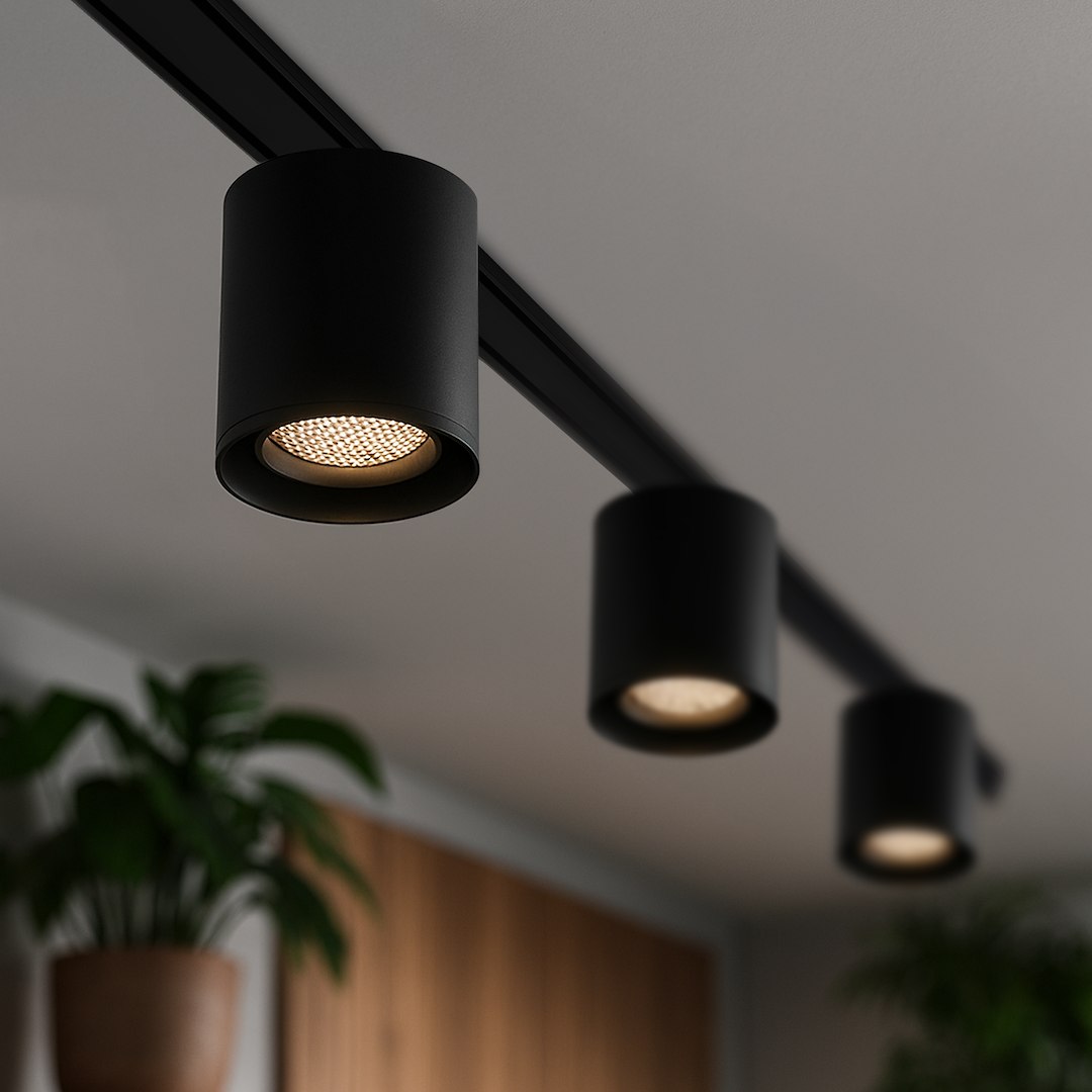 Спот за магнитна шина Slim Magnetic Track Tube 6W LED 3000–6000K Tuya CCT Черен ML2201