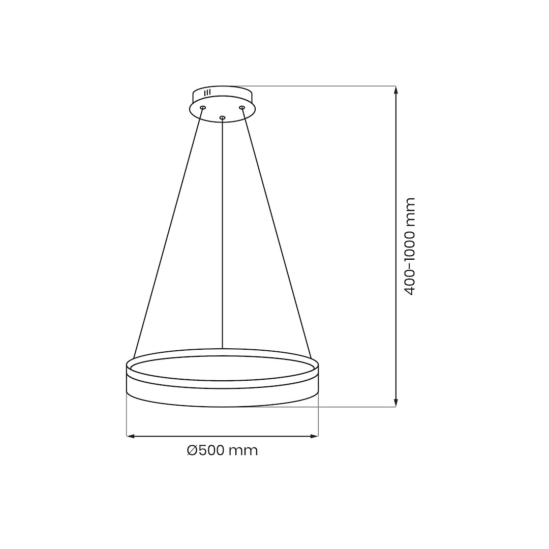 Висяща лампа MILAGRO GALA GOLD 25W LED Ø500 4000K ML2240