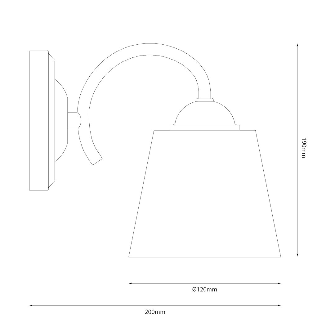Аплик MILAGRO PAFOS Black 1xE27 ML2256