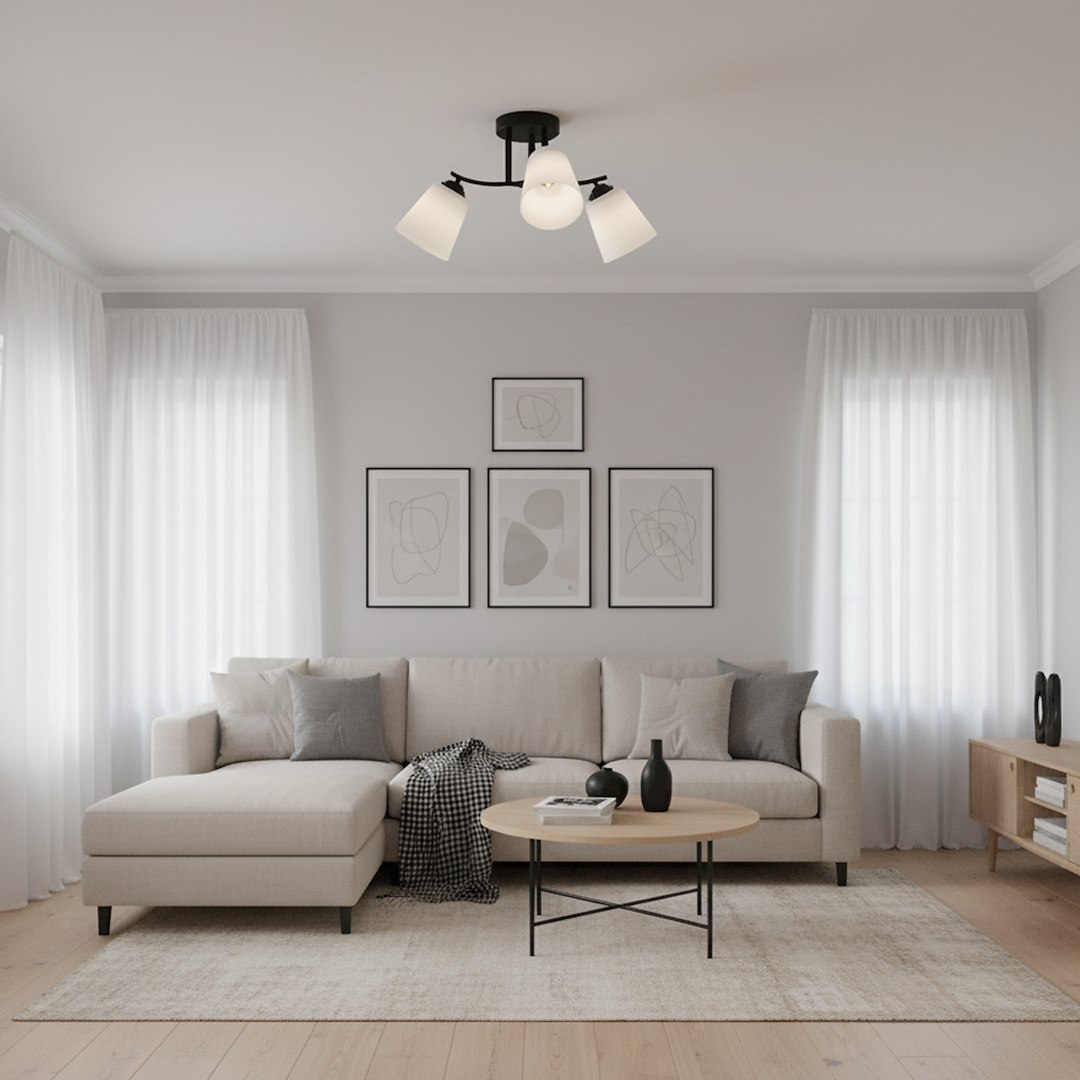 Плафон Milagro PAFOS Black 3xE27 ML2257