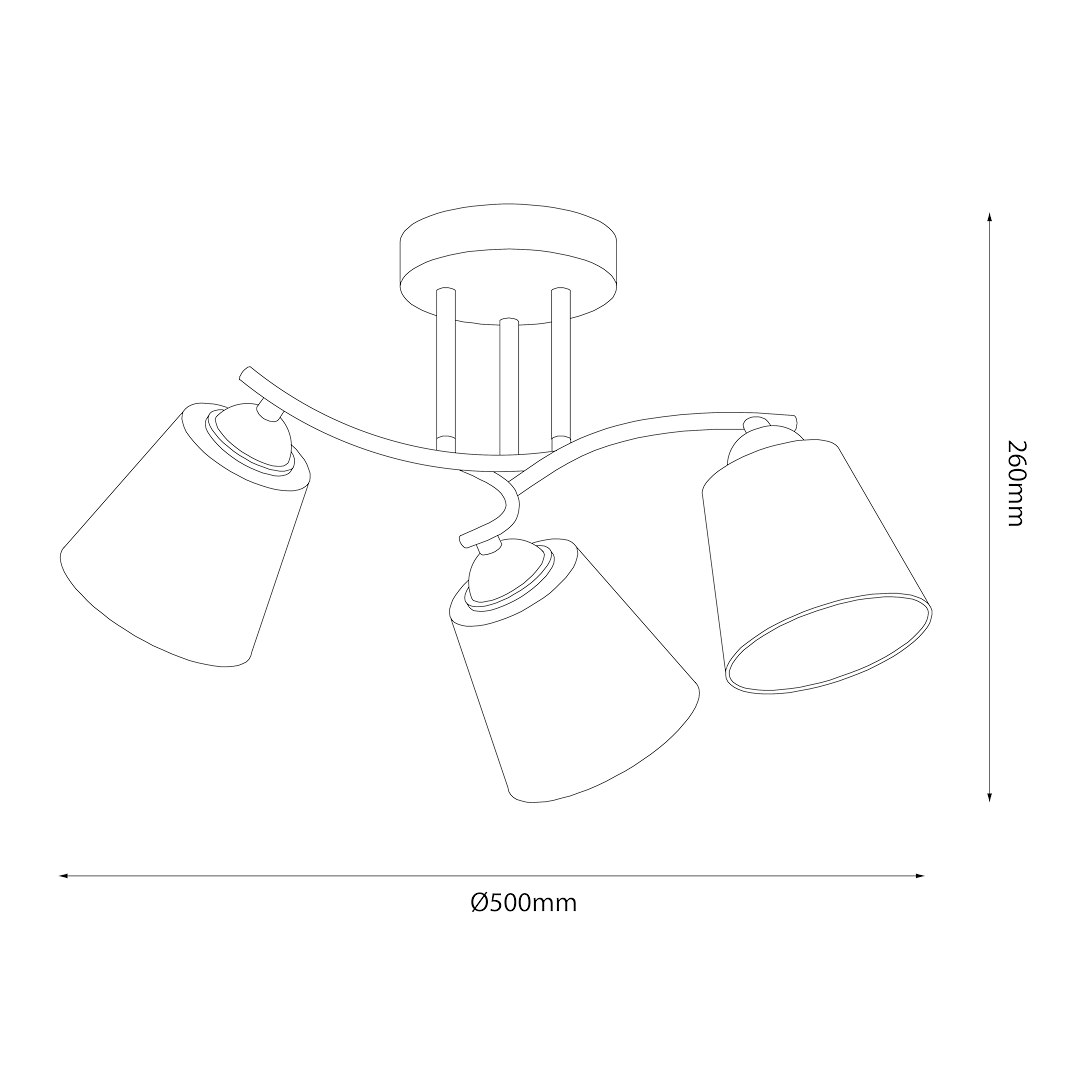 Плафон Milagro PAFOS Black 3xE27 ML2257