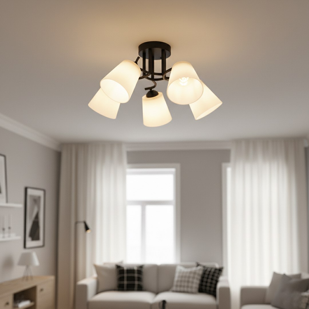 Плафон MILAGRO PAFOS Black 5xE27 ML2258