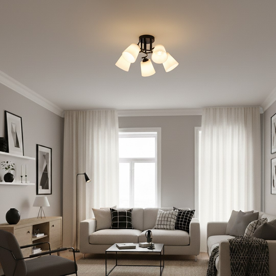 Плафон MILAGRO PAFOS Black 5xE27 ML2258