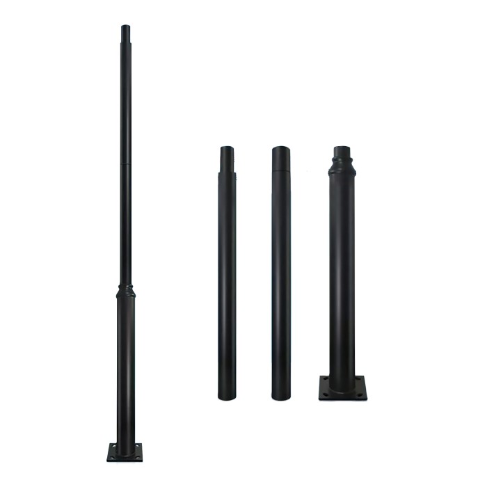 Стълб за външно осветление BASE SV 3 м Ø60 мм черен Kobi – 004428