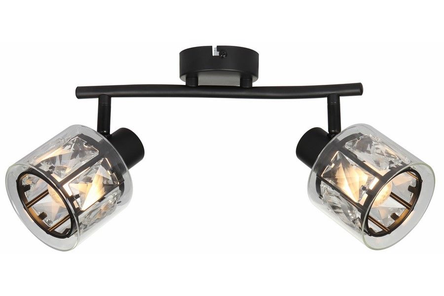 Спот лампа ELMO черен мат 2xE14 метал IP20 838802-02