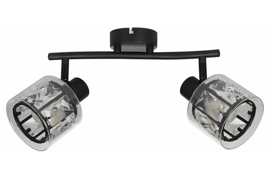 Спот лампа ELMO черен мат 2xE14 метал IP20 838802-02