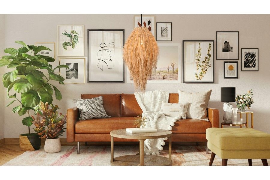 Висяща лампа REALITY NOAR E27 черно-кафява 345601-11