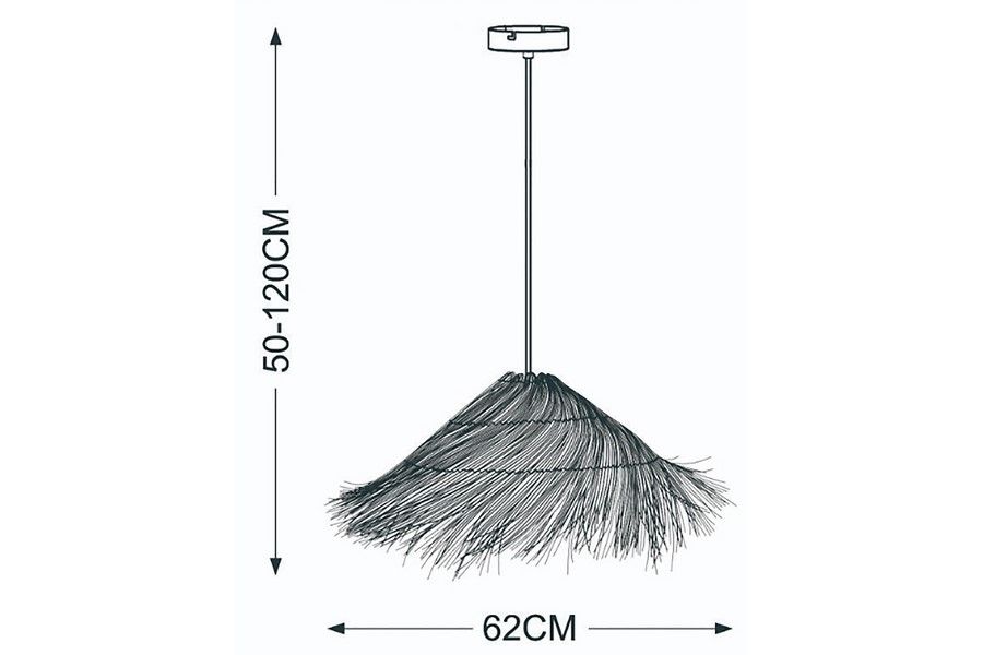 Висяща лампа COSMA E27 черно-кафява 344501-11