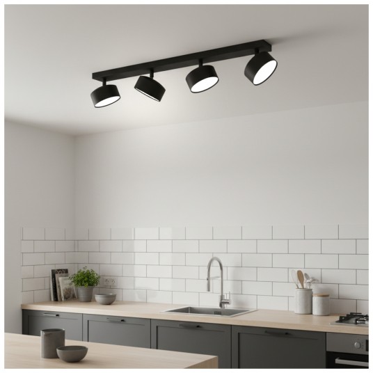 Таванен спот LUNVIGO 4xGX53 черен Kobi 004683