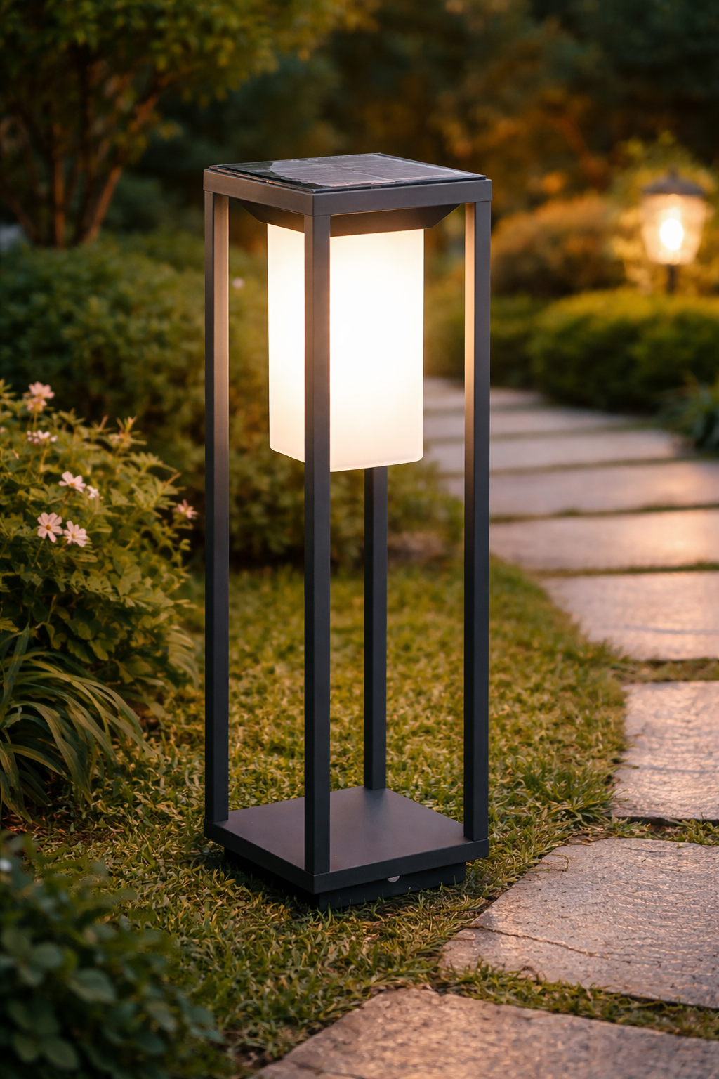 Соларна LED градинска лампа ECOLOS 220 lm 4000K IP65 черна LG01-19